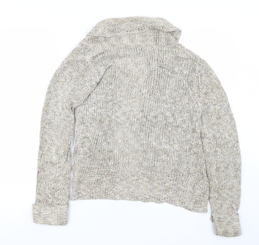 Womens UK Size 8 M&S Beige Cardigan Jumper