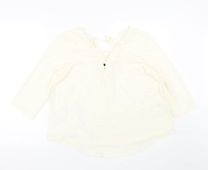 Womens UK Size 14 R edition Beige Basic Blouse