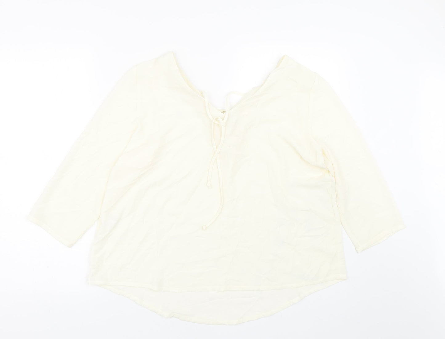 Womens UK Size 14 R edition Beige Basic Blouse