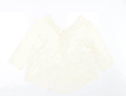Womens UK Size 14 R edition Beige Basic Blouse