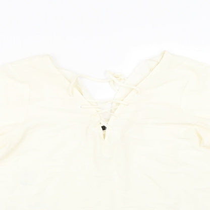 Womens UK Size 14 R edition Beige Basic Blouse
