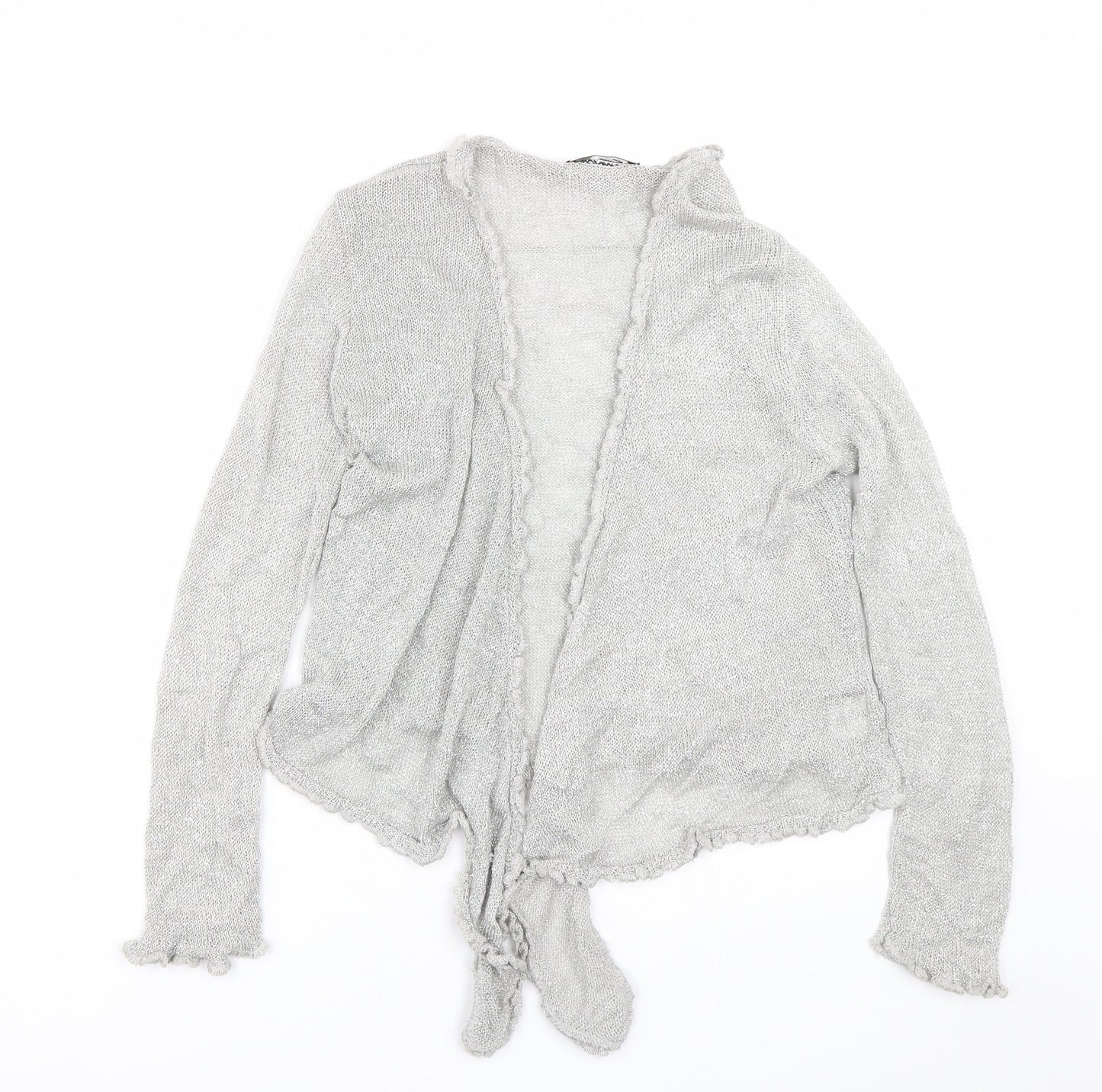 Womens UK Size L Alexandra Silver Cardigan Jumper