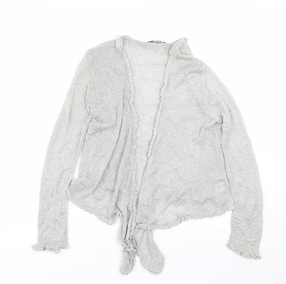 Womens UK Size L Alexandra Silver Cardigan Jumper