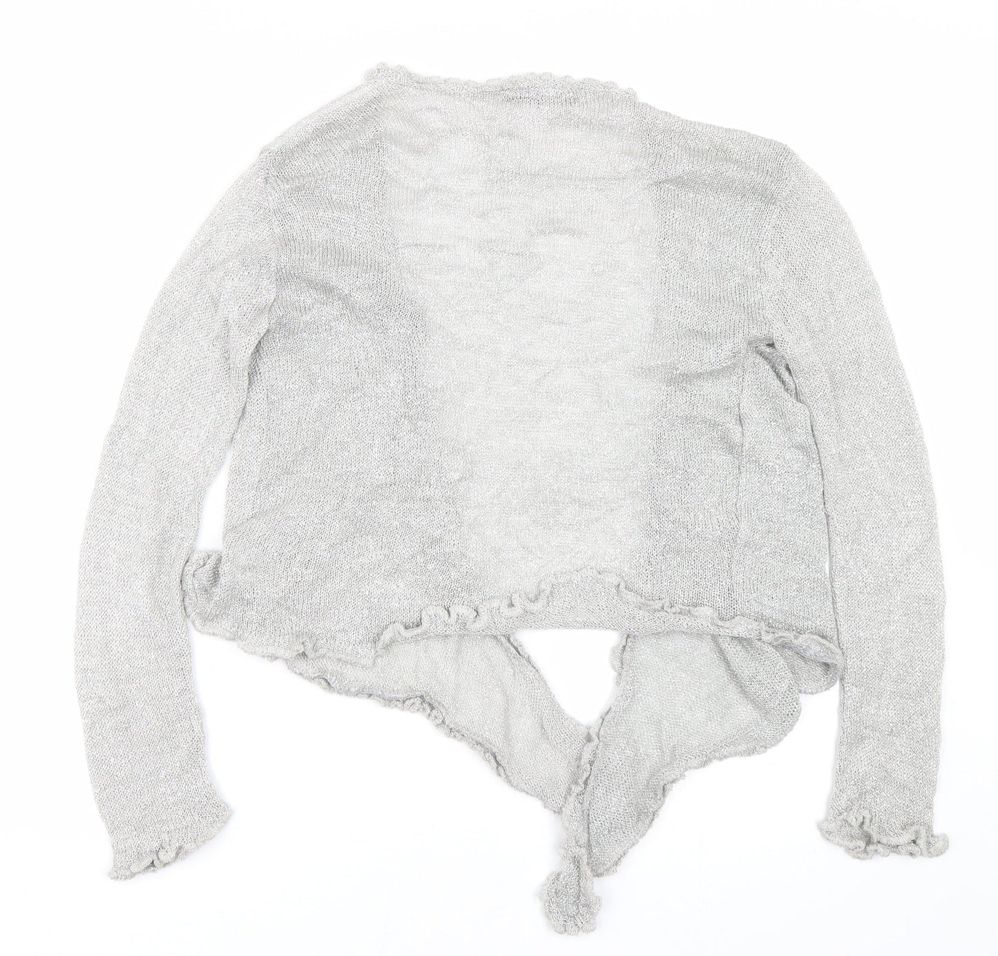 Womens UK Size L Alexandra Silver Cardigan Jumper