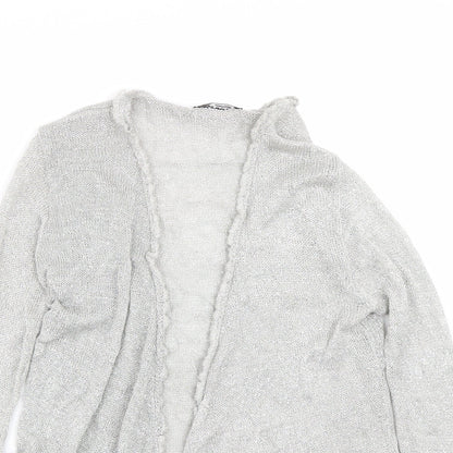 Womens UK Size L Alexandra Silver Cardigan Jumper
