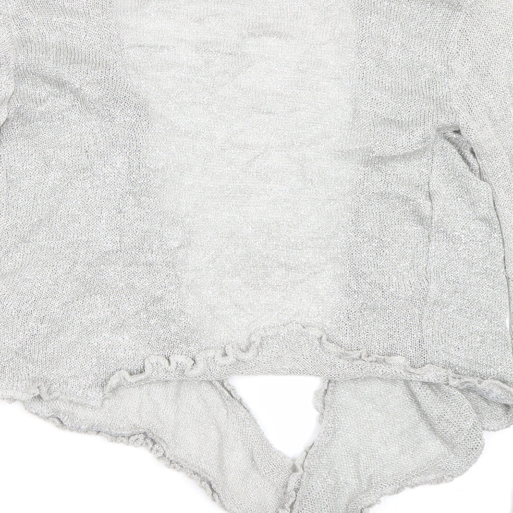 Womens UK Size L Alexandra Silver Cardigan Jumper
