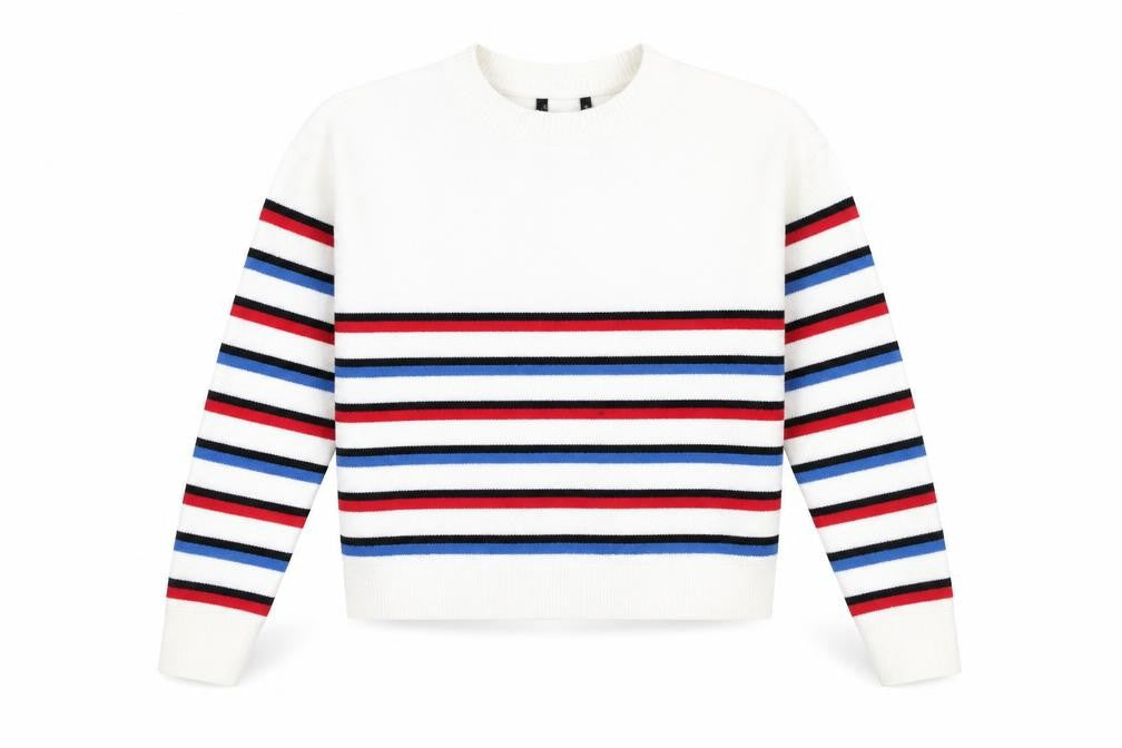 New Look Girls White Striped  Pullover Jumper Size 10-11 Years