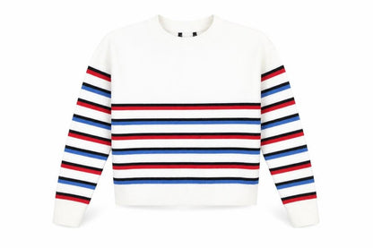 New Look Girls White Striped  Pullover Jumper Size 10-11 Years