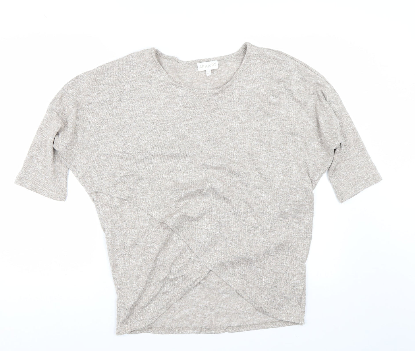 Womens UK Size 10 Apricot Beige Basic T-Shirt