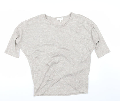 Womens UK Size 10 Apricot Beige Basic T-Shirt