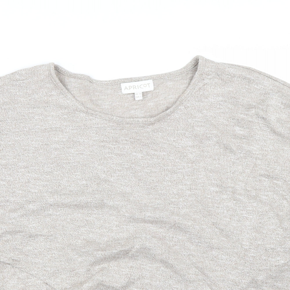 Womens UK Size 10 Apricot Beige Basic T-Shirt