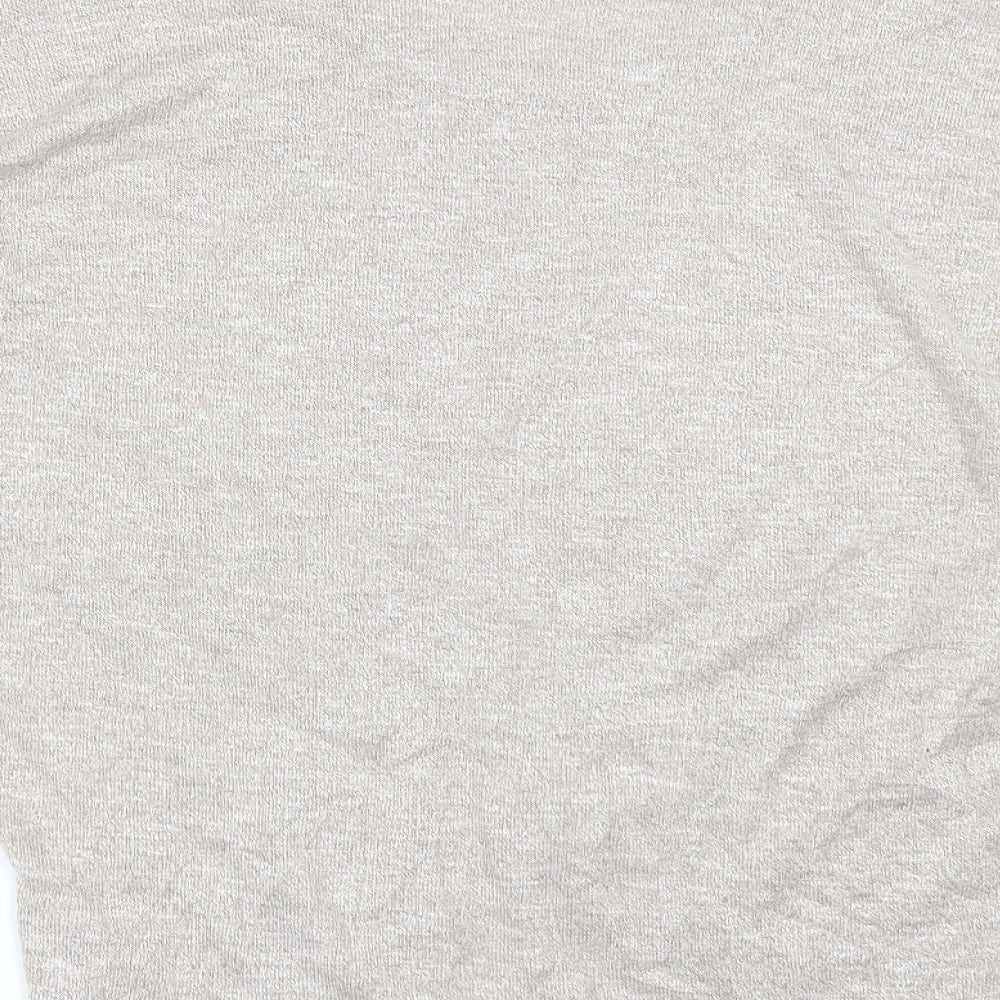 Womens UK Size 10 Apricot Beige Basic T-Shirt
