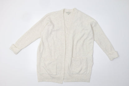 Womens UK Size L Miss Selfridge White Cardigan Jumper