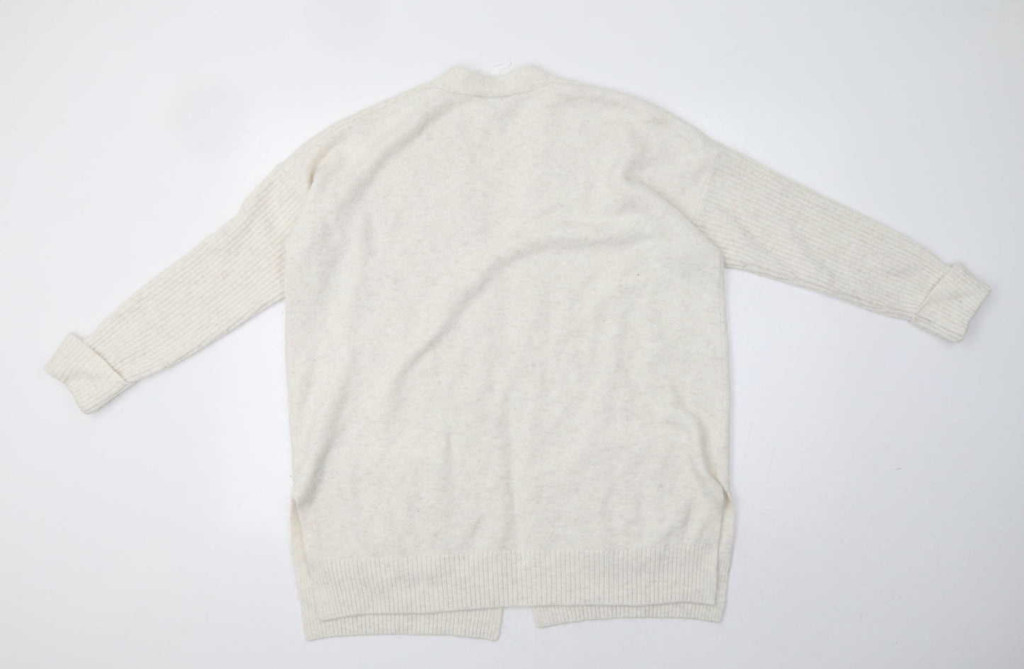 Womens UK Size L Miss Selfridge White Cardigan Jumper