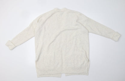 Womens UK Size L Miss Selfridge White Cardigan Jumper
