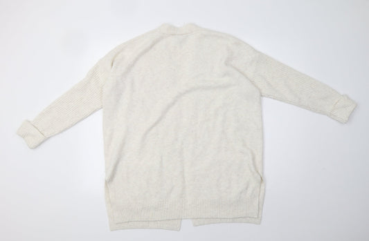 Womens UK Size L Miss Selfridge White Cardigan Jumper