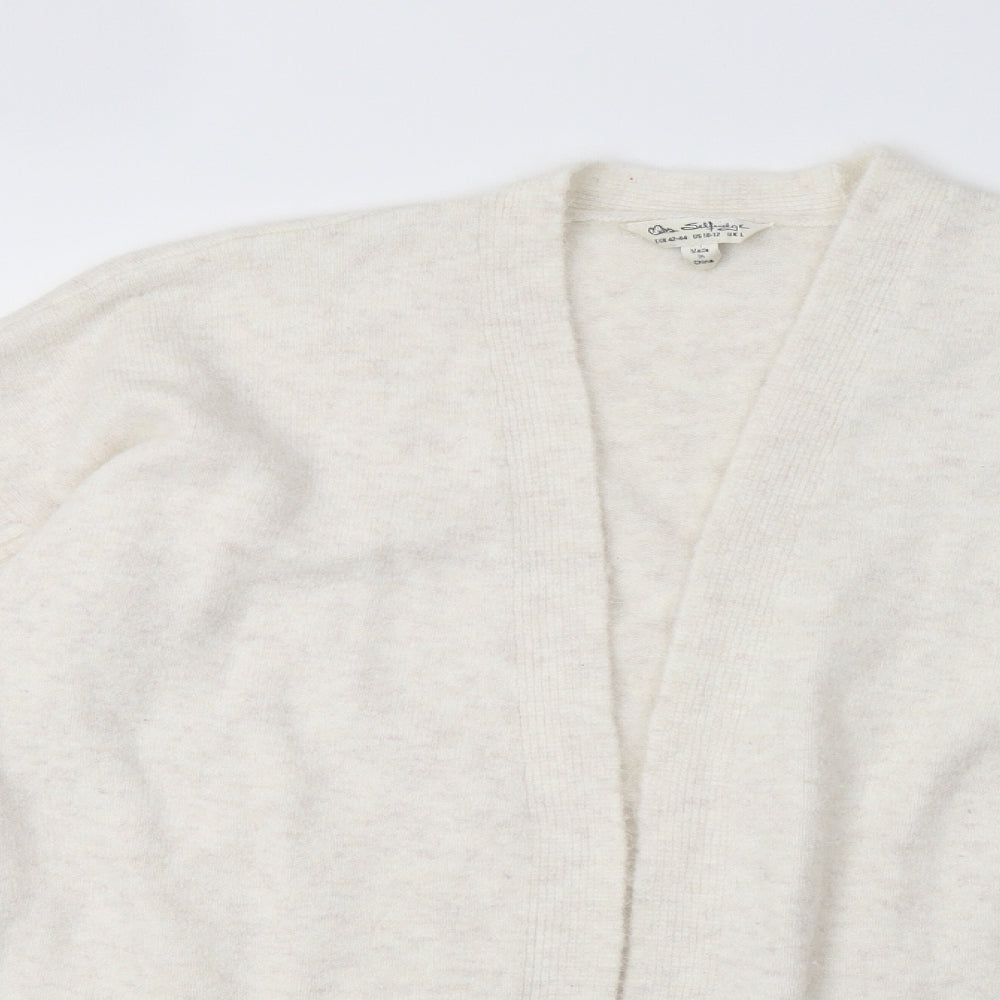 Womens UK Size L Miss Selfridge White Cardigan Jumper