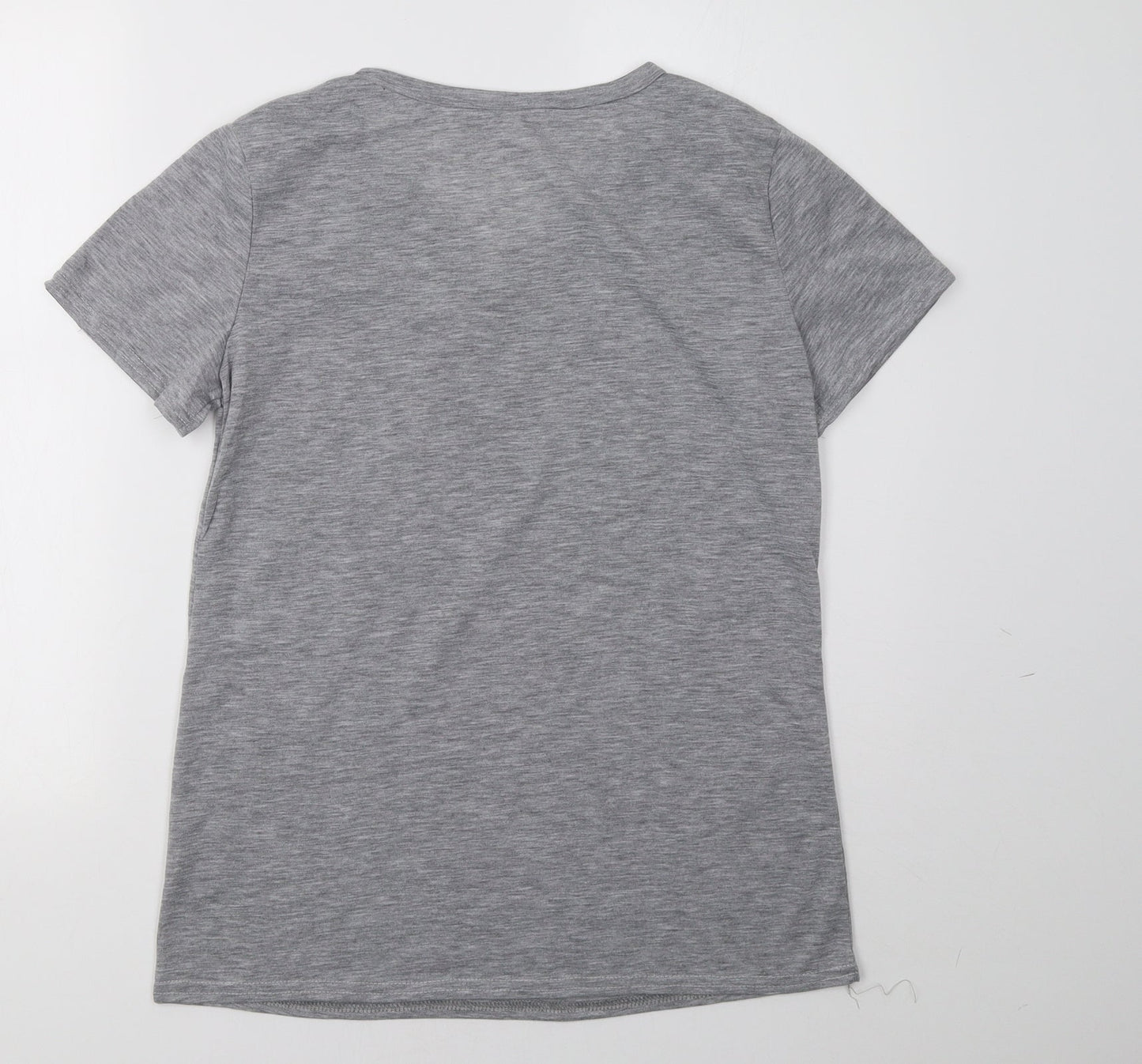 Womens UK Size M Preworn Grey Basic T-Shirt