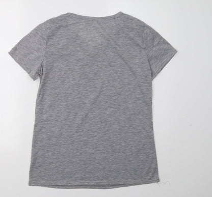 Womens UK Size M Preworn Grey Basic T-Shirt
