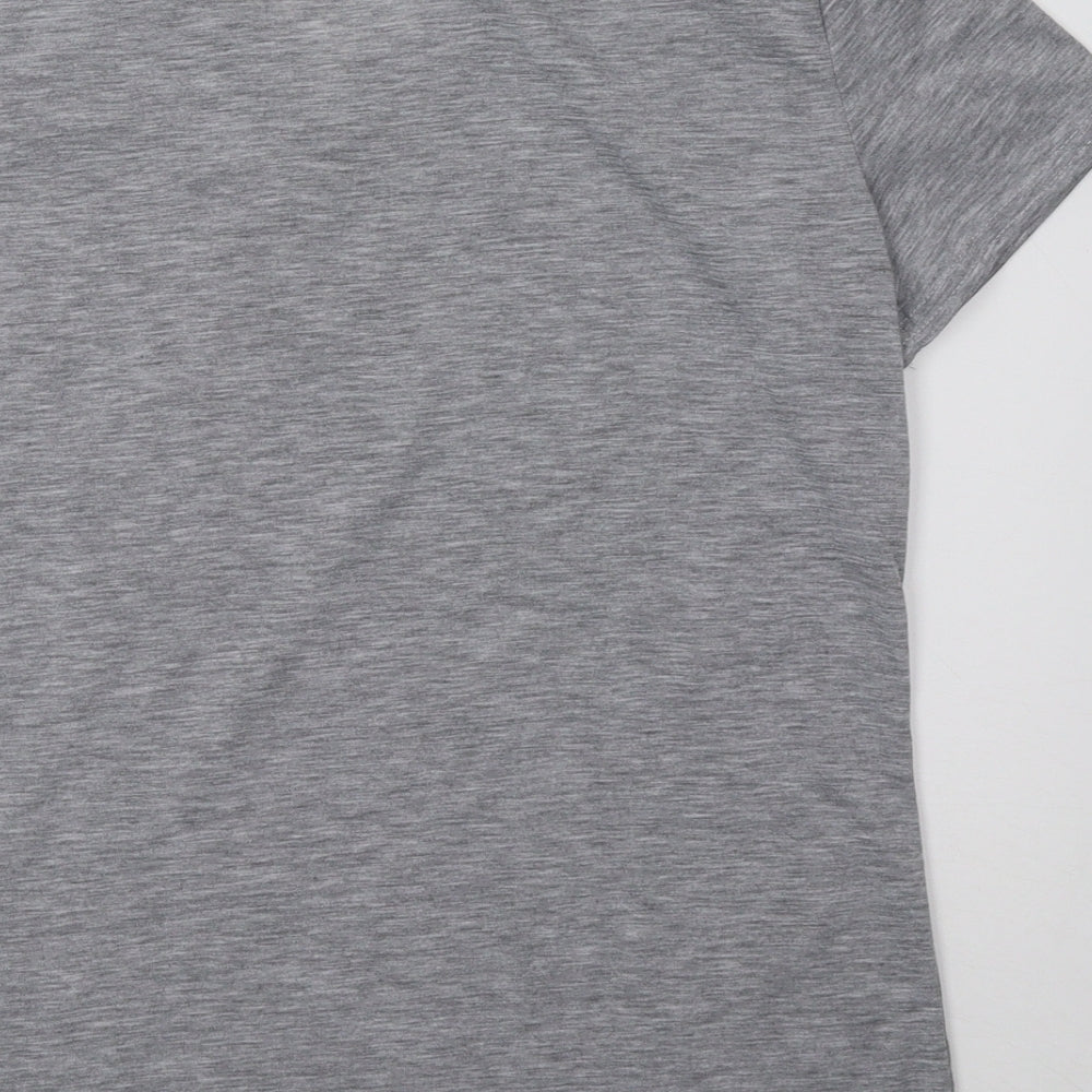 Womens UK Size M Preworn Grey Basic T-Shirt