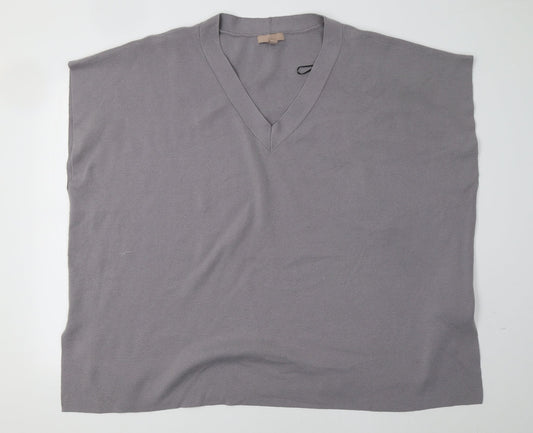 H&M Womens Grey  Knit Pullover Sweatshirt Size 3XL