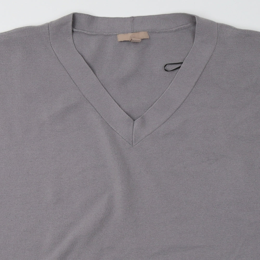 H&M Womens Grey  Knit Pullover Sweatshirt Size 3XL