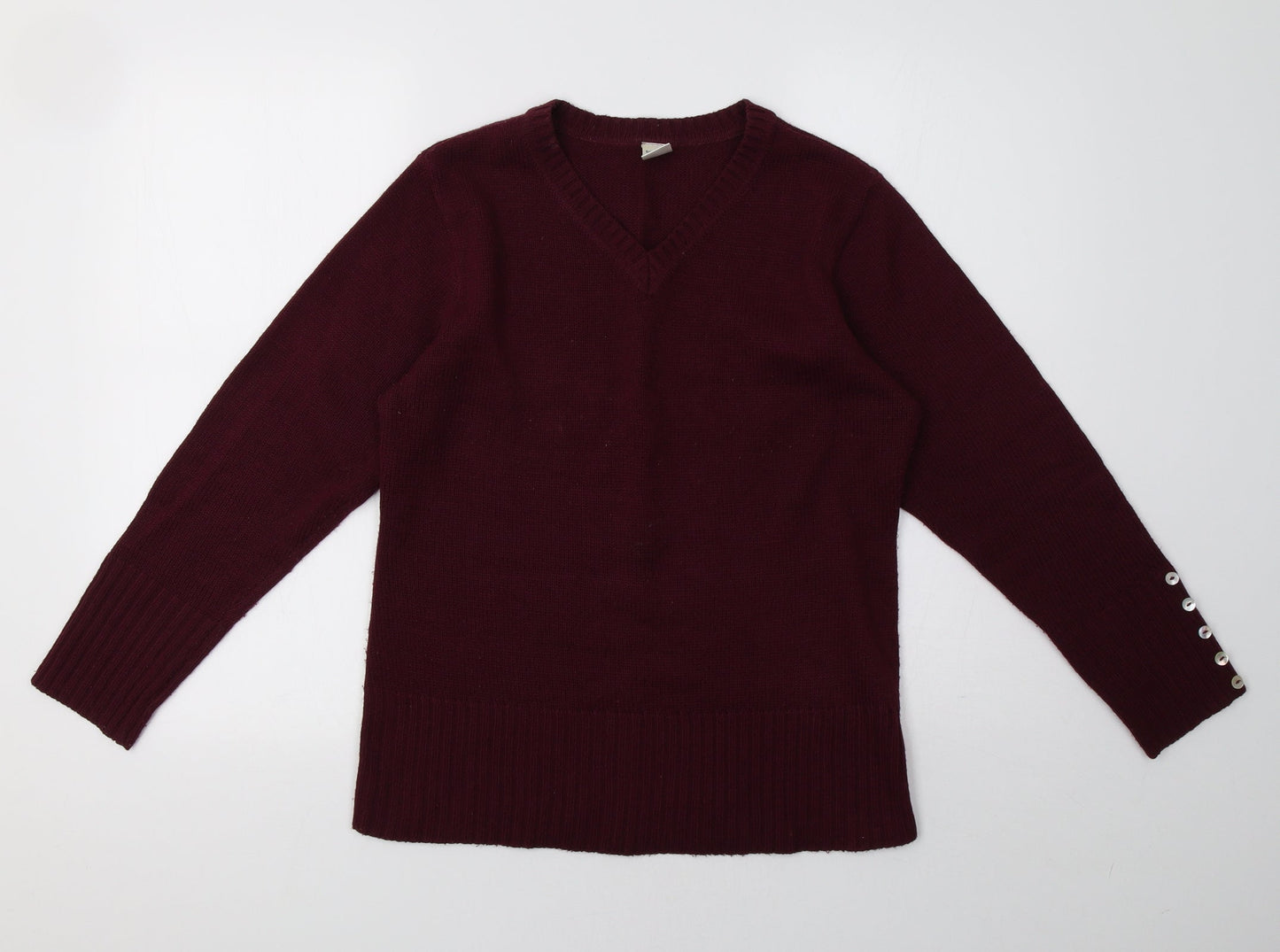 aprodnetz Womens Purple  Knit Pullover Sweatshirt Size 12