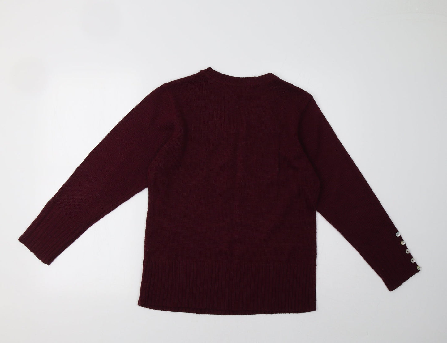 aprodnetz Womens Purple  Knit Pullover Sweatshirt Size 12