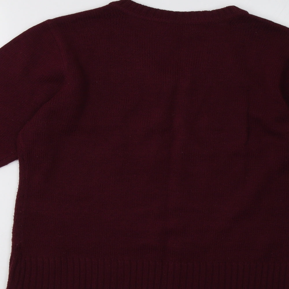 aprodnetz Womens Purple  Knit Pullover Sweatshirt Size 12