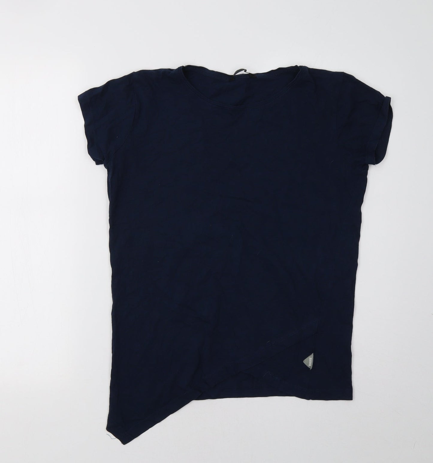 Womens UK Size S Diverse Blue Basic T-Shirt