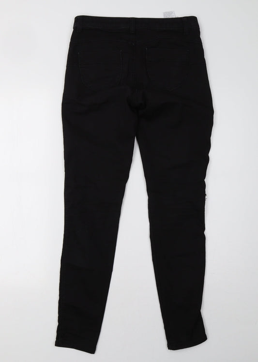 Womens UK Size 28 Preworn Regular Fit Skinny Black Jeans