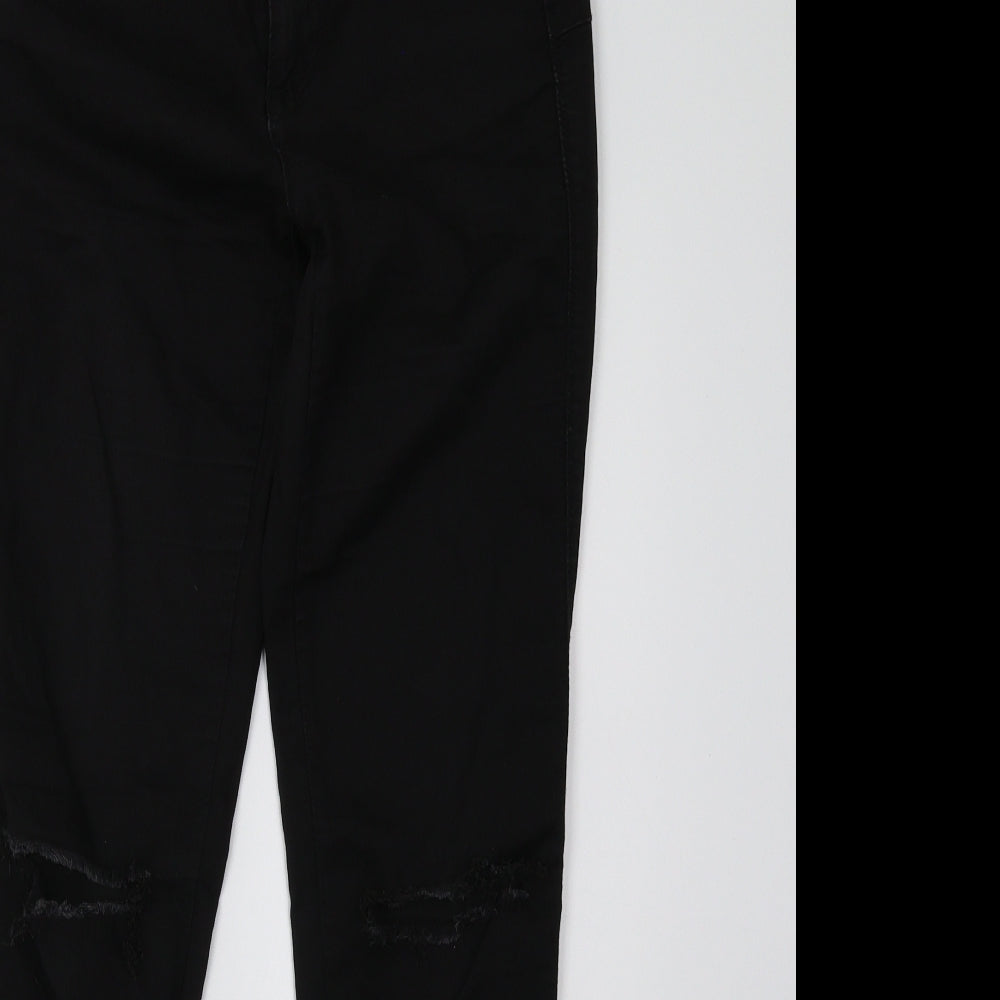 Womens UK Size 28 Preworn Regular Fit Skinny Black Jeans