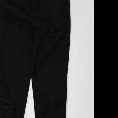 Womens UK Size 28 Preworn Regular Fit Skinny Black Jeans