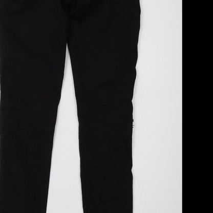 Womens UK Size 28 Preworn Regular Fit Skinny Black Jeans