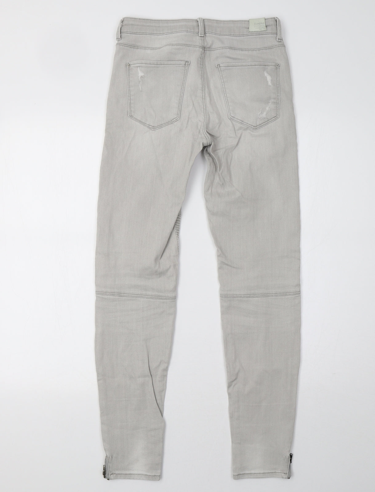 Bershka Womens Grey  Denim Skinny Jeans Size 28 L30 in