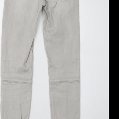 Bershka Womens Grey  Denim Skinny Jeans Size 28 L30 in