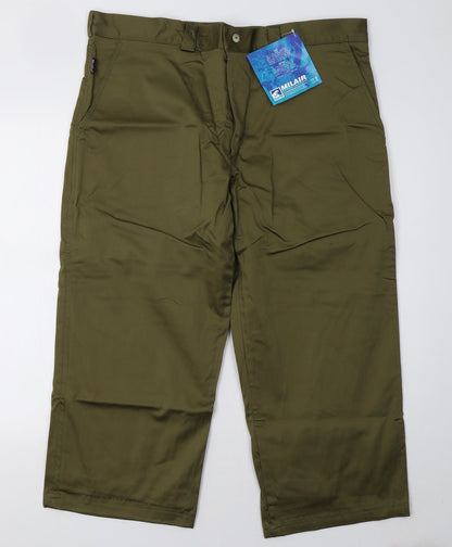 Womens UK Size 40 moose Regular Fit Cropped Green Trousers