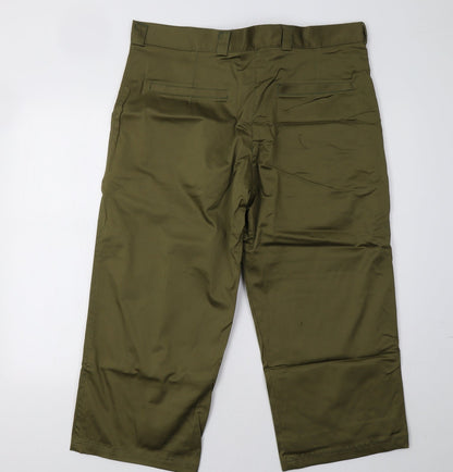 Womens UK Size 40 moose Regular Fit Cropped Green Trousers