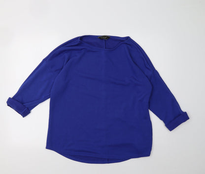 Additional front view of originals women’s blue pullover sweatshirt, size M