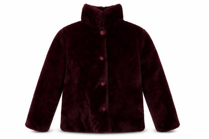 Front view of TU women’s red jacket coat, size UK 12