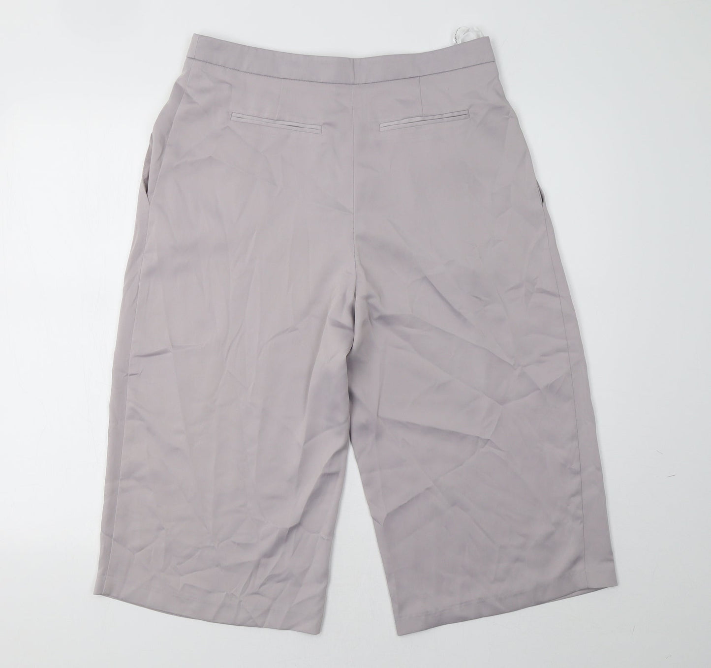 Womens UK Size 10 Dorothy Perkins Regular Fit Cropped Grey Trousers