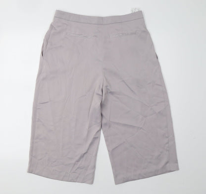 Womens UK Size 10 Dorothy Perkins Regular Fit Cropped Grey Trousers
