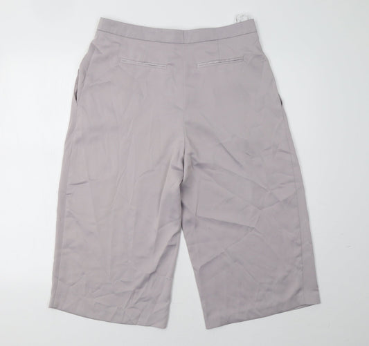 Womens UK Size 10 Dorothy Perkins Regular Fit Cropped Grey Trousers