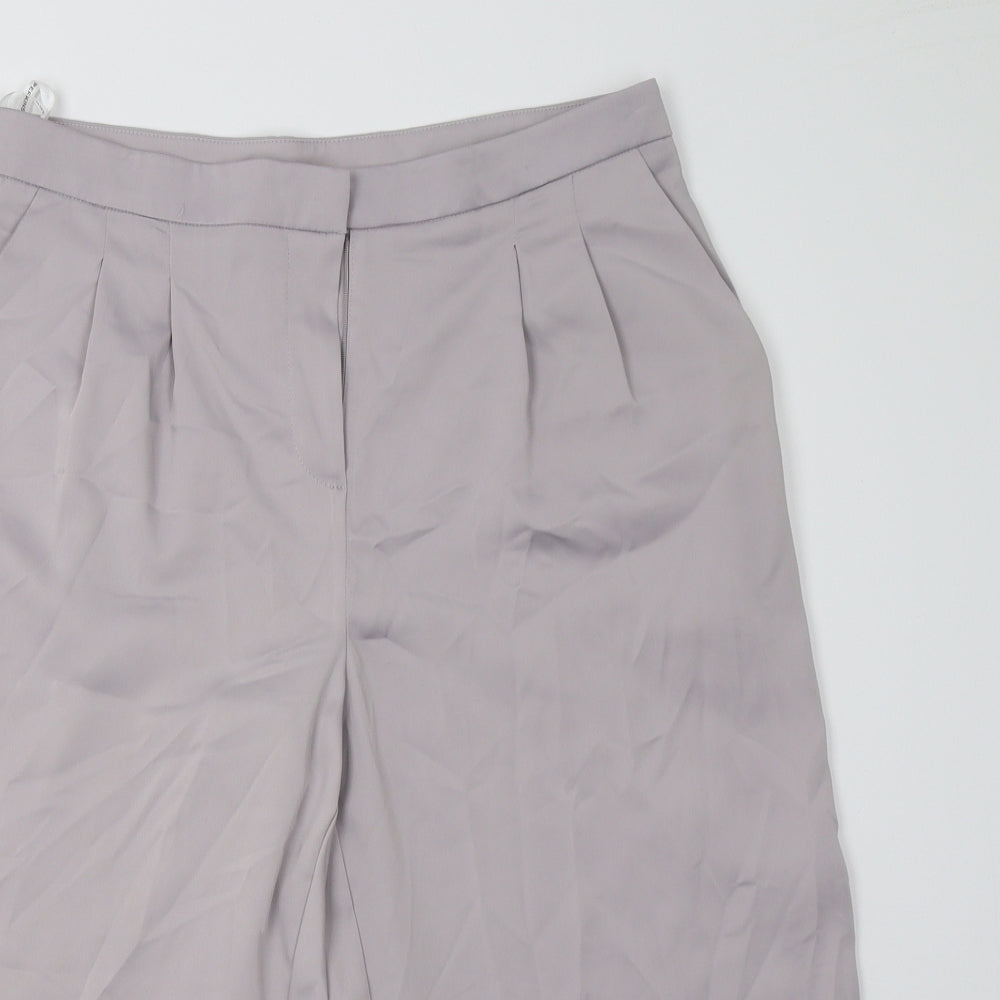Womens UK Size 10 Dorothy Perkins Regular Fit Cropped Grey Trousers