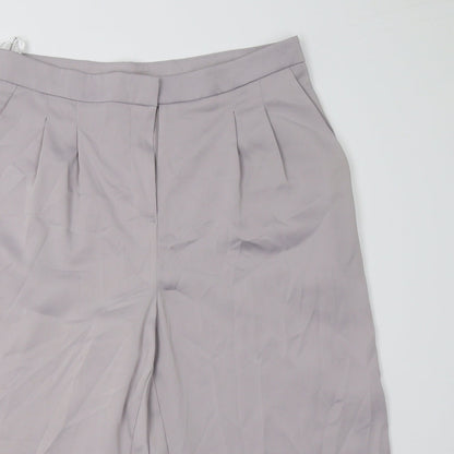 Womens UK Size 10 Dorothy Perkins Regular Fit Cropped Grey Trousers