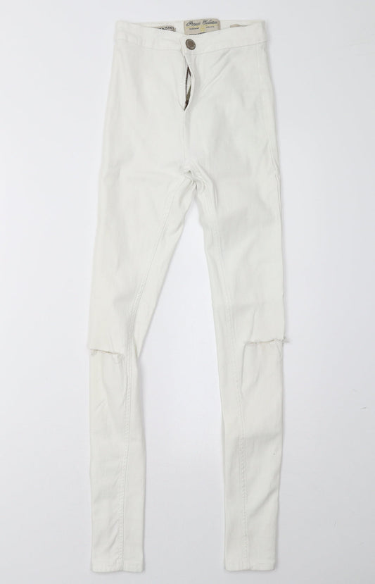 Parisian Womens White   Trousers  Size 6 L32 in