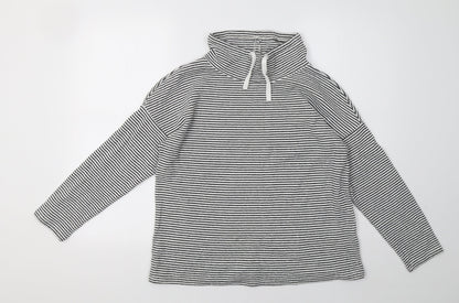 Bonmarché Womens White Striped  Pullover Sweatshirt Size 12