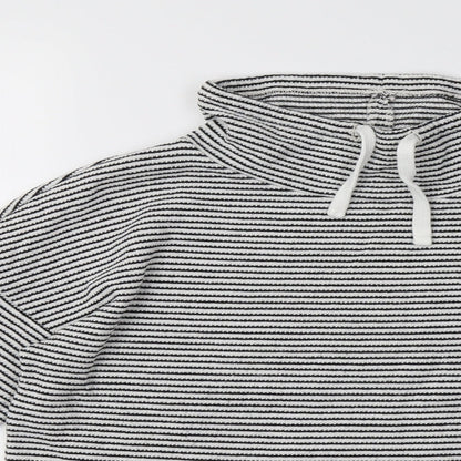 Bonmarché Womens White Striped  Pullover Sweatshirt Size 12