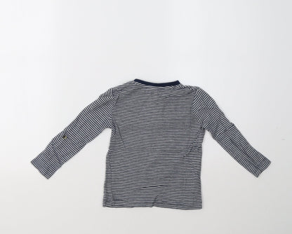 Sainsburys Boys Blue Striped  Pullover Jumper Size 24 Months