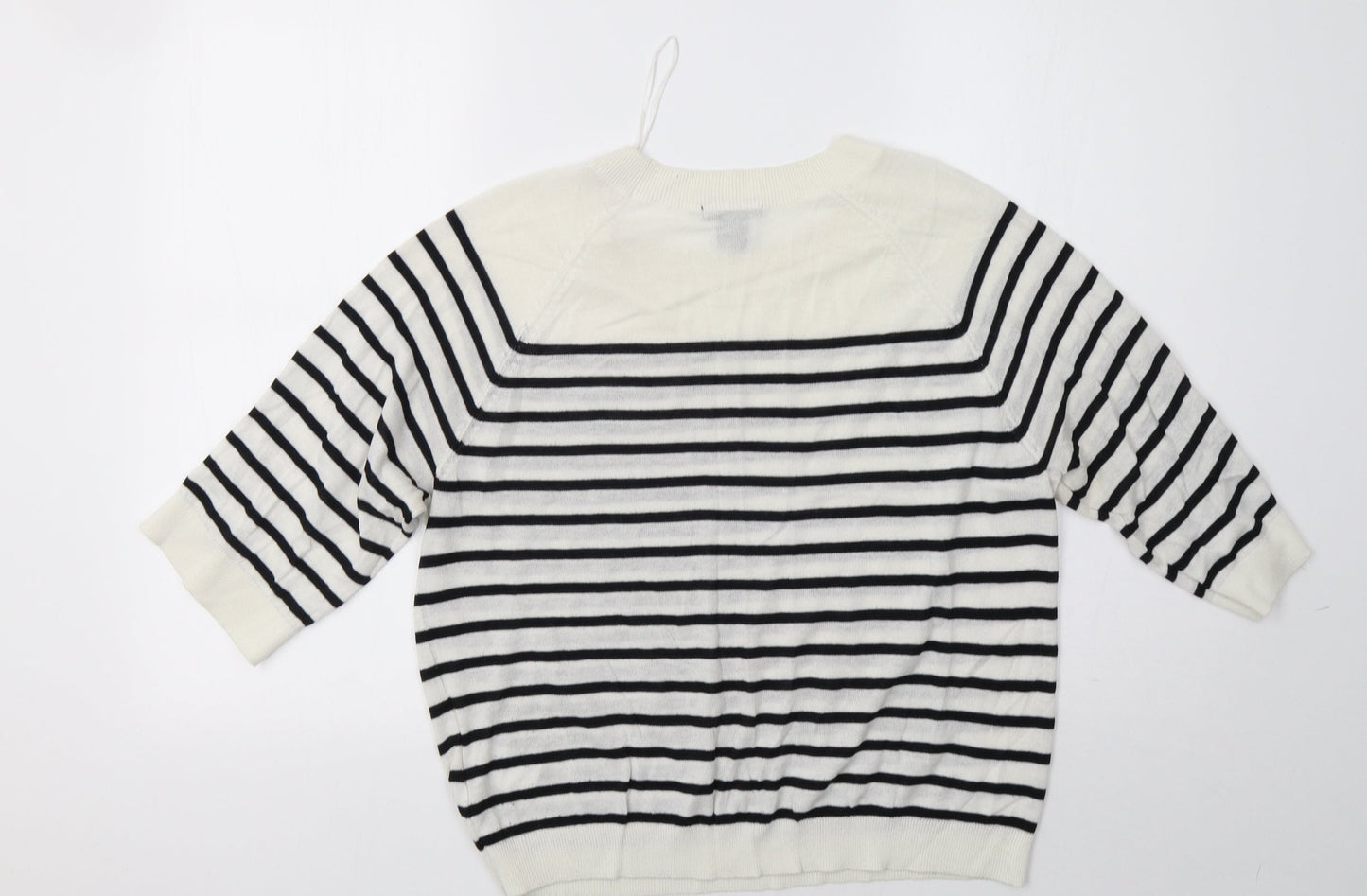 Womens UK Size XS H&M White Pullover Sweatshirt